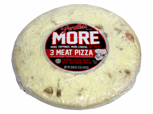 Portesi Premium 3-Meat Hi-Rise Crust Pizza Perspective: front