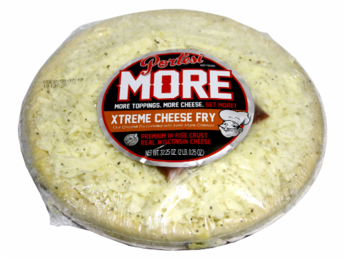 Portesi Premium Xtreme Cheese Fry Hi-Rise Crust Frozen Pizza Perspective: front