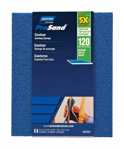 Norton ProSand™ Contour Sanding Sponge - Medium Grit Perspective: front