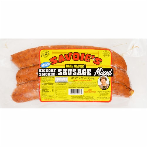 Savoie's® Real Cajun™ Hickory Smoked Mild Mixed Smoked Sausage Perspective: front