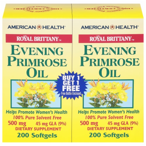 American Health Royal Brittany Evening Primrose Oil Softgels 500mg Perspective: front