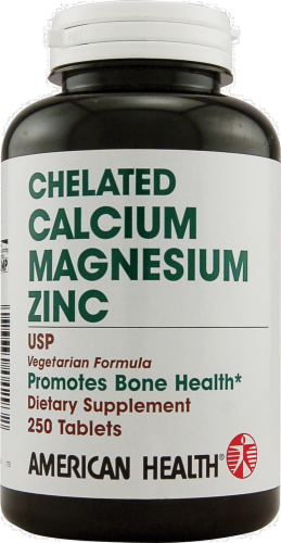American Health Calcium Magnesium Zinc Perspective: front