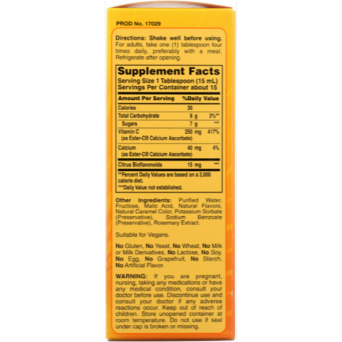 American Health Ester-C with Citrus Bioflavonoids - Berry Flavor 250 mg 8 fl oz Liq Perspective: front