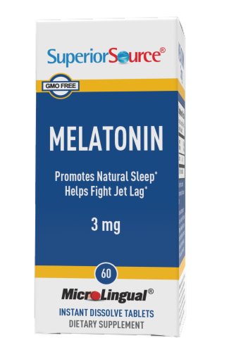 Superior Source Melatonin Dissolving Tablets 3mg Perspective: front