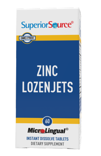 Superior Source Zinc Lozenjets Dissolving Tablets Perspective: front