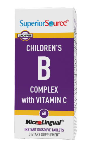 Superior Source Children's B Complex with Vitamin C Instant Disssolve Tablets Perspective: front