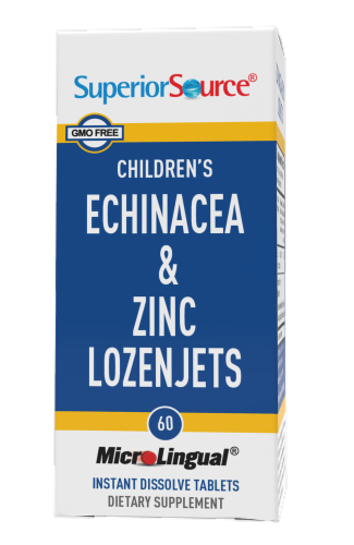 Superior Source Children's Echinacea and Zinc Lozenjets 60 Count Perspective: front
