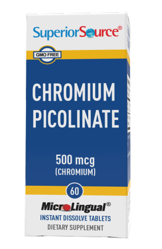 Superior Source Chromium Picolinate Tablets Perspective: front