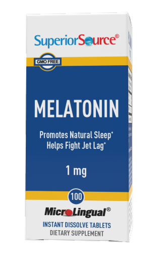 Superior Source Melatonin Instant Dissolve Tablets Perspective: front