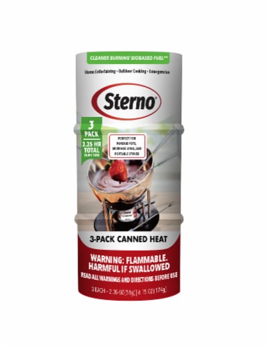 Sterno® Ethanol Gel Canned Heat Pack Perspective: front