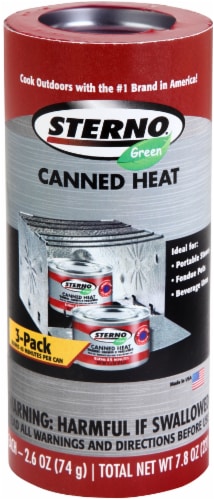 Sterno Outdoor Essentials Canned Cooking Fuel Perspective: front