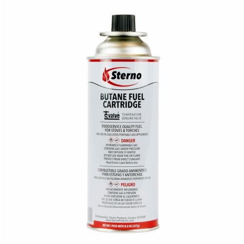 Sterno Butane Fuel Cartridge Perspective: front