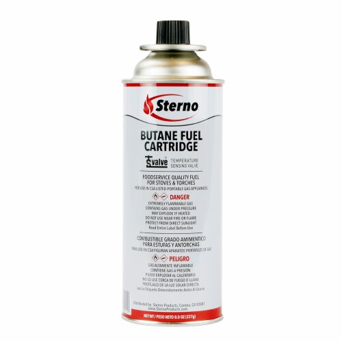 Sterno Butane Fuel Cartridge Perspective: front