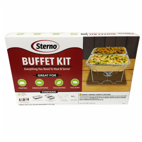 Sterno Buffet Kit - Silver Perspective: front