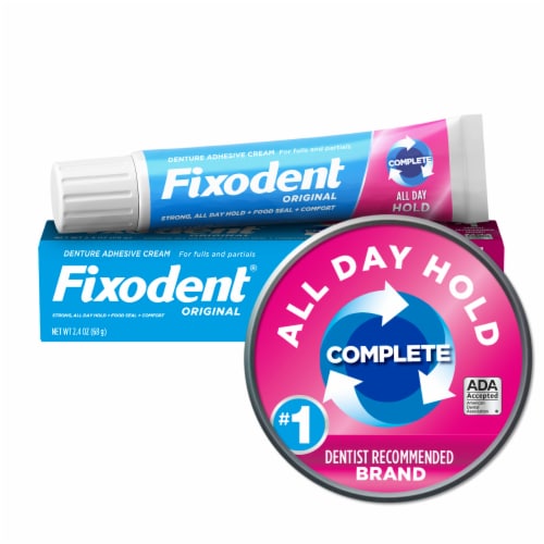 Fixodent Original Denture Adhesive Cream-2.4 oz, 4 pk