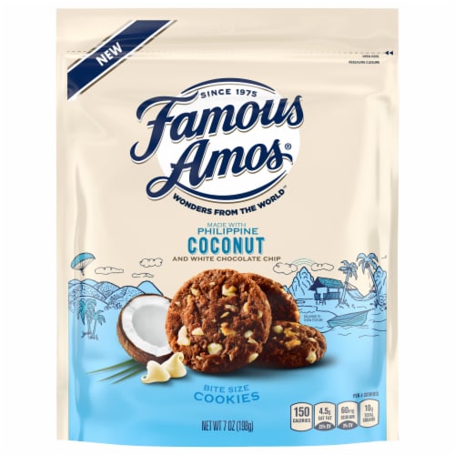 Famous Amos® Philippine Coconut & White Chocolate Chip Cookies Perspective: front