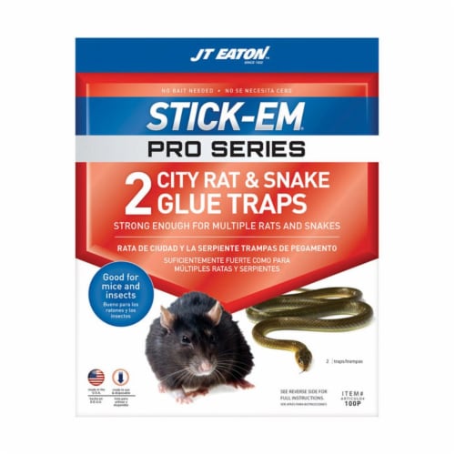 JT Eaton 7567316 Stick-Em Pro Series Small Glue Animal Trap for City Rats & Snakes- pack of 6 Perspective: front