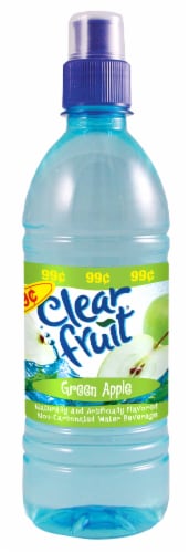 Clearfruit Non-Carbonated Green Apple Flavored Water Beverage Perspective: front