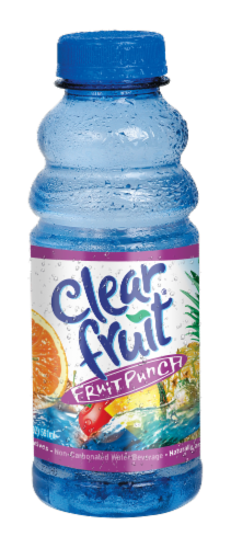 Clearfruit Fruit Punch Flavored Bottled Water Perspective: front
