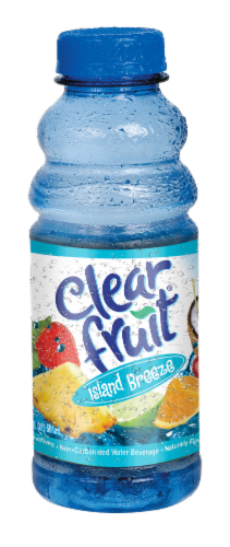 Clearfruit Island Breeze Enhanced Bottled Water Perspective: front