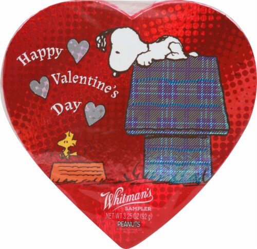 Whitman's Sampler Peanuts Charlie Brown Valentine's Day Assorted Chocolates Perspective: front