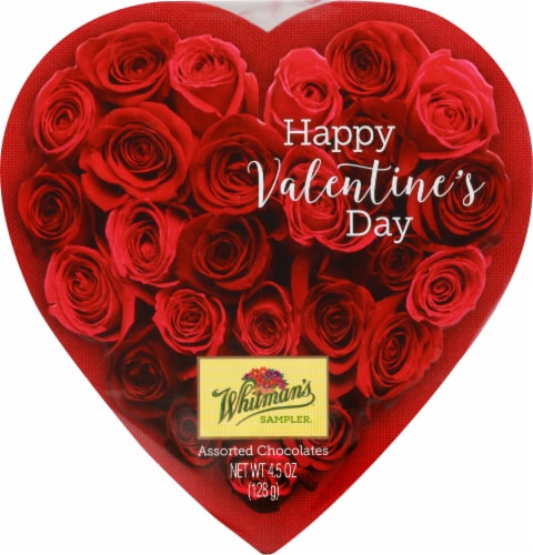 Whitman's Assorted Chocolates Valentine's Rose Heart Perspective: front