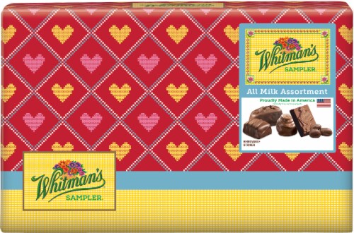 Whitman's Sampler Milk Chocolate Assortment Box Perspective: front