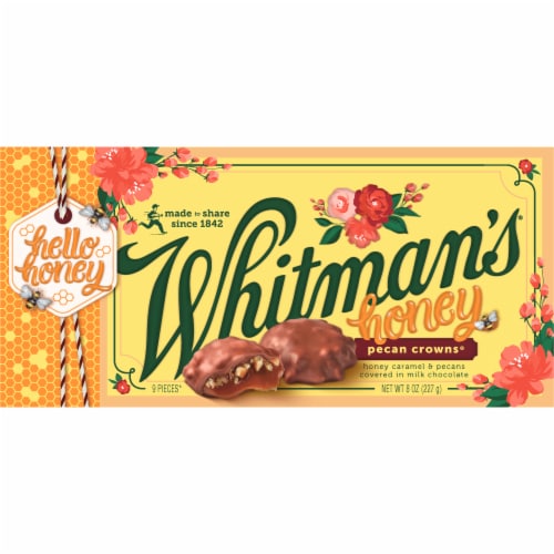 Whitman's® Honey Pecan Crowns Candy Box Perspective: front