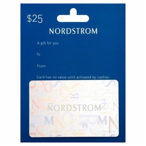 Nordstrom $25 Gift Card Perspective: front