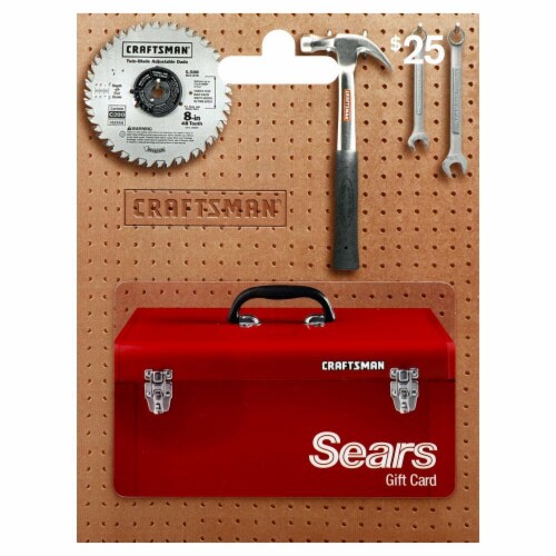 Sears $25 Gift Card Perspective: front