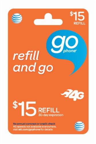 AT&T $15 Phone Gift Card Perspective: front