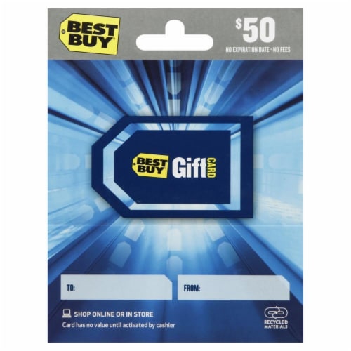 Best Buy $50 Gift Card Perspective: front