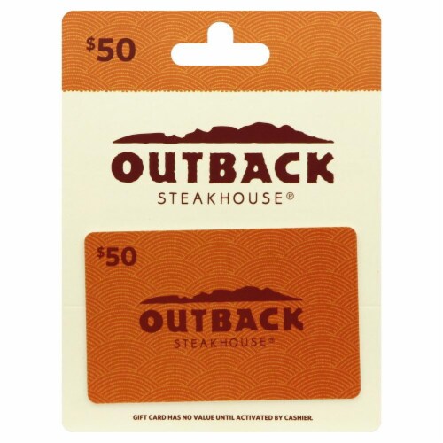 Outback Steakhouse $50 Gift Card Perspective: front