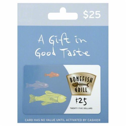 Bonefish Grill $25 Gift Card Perspective: front