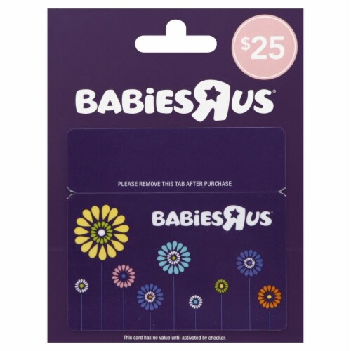 Babies R Us $25 Gift Card Perspective: front