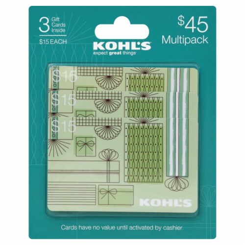 Kohl's $45 Gift Card Multipack Perspective: front