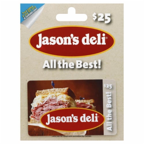 Jason's Deli $25 Gift Card Perspective: front