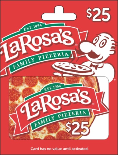 LaRosa's $25 Gift Card Perspective: front