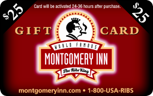 Montgomery Inn $25 Gift Card Perspective: front