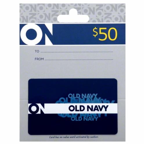 Old Navy $50 Gift Card Perspective: front