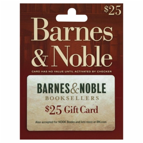 Barnes & Noble $25 Gift Card Perspective: front