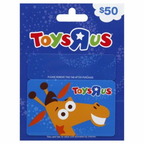 Toys R Us $50 Gift Card Perspective: front