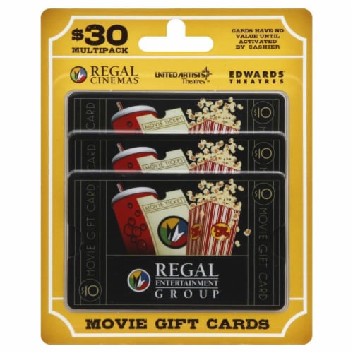 Regal $30 Gift Card Mulitpack Perspective: front