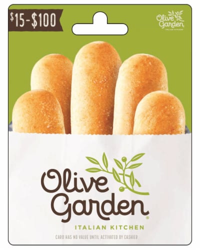 Olive Garden $15-$100 Gift Card Perspective: front