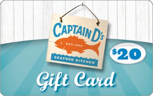 Captain D's Seafood Kitchen $20 Gift Card Perspective: front