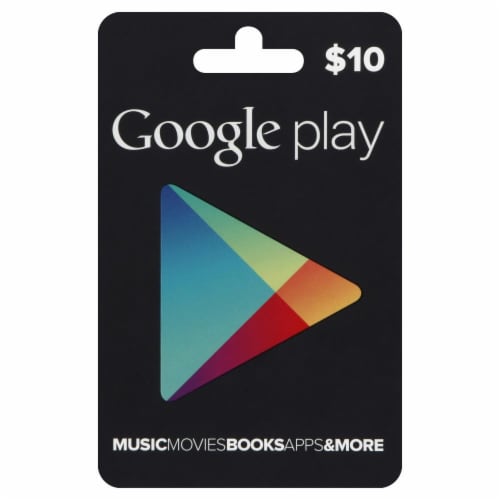 Google Play $10 Gift Card Perspective: front