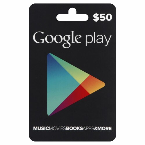 Google Play $50 Gift Card Perspective: front