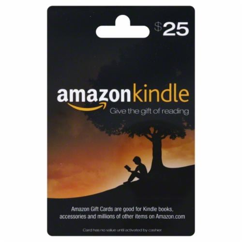 Amazon Kindle $25 Gift Card Perspective: front