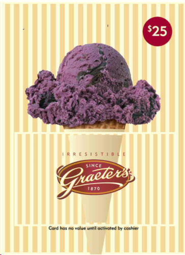 Graeter's $25 Gift Card Perspective: front
