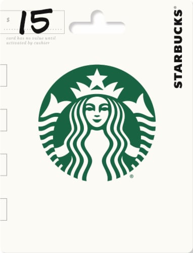 Starbucks $15 Gift Card Perspective: front